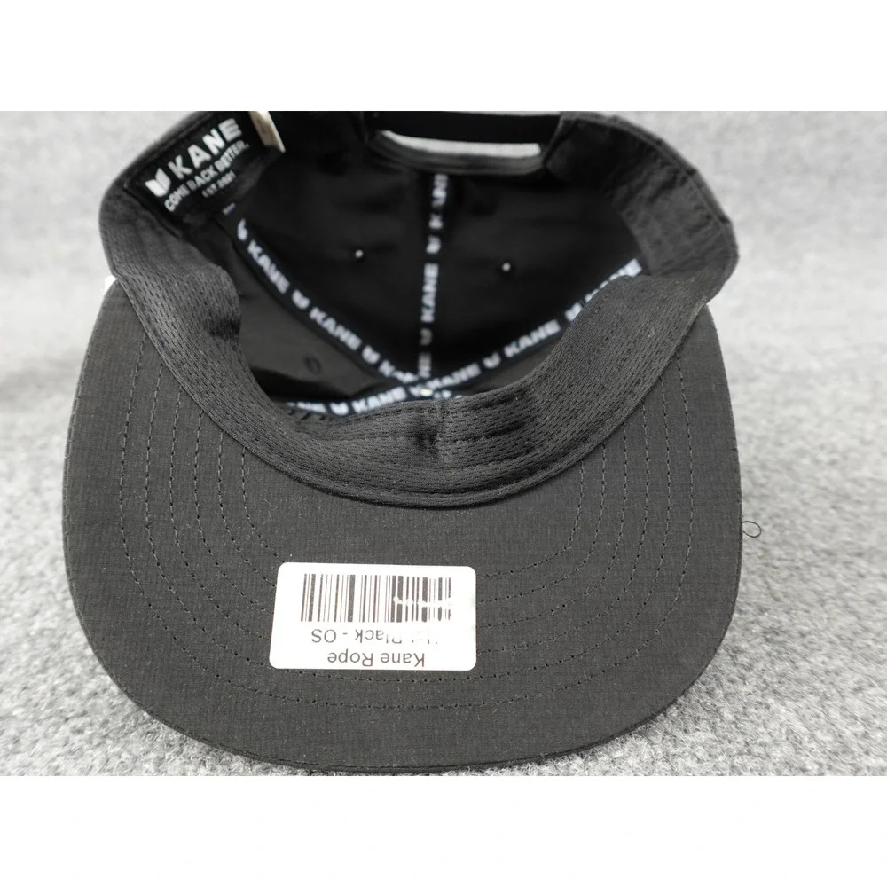 Kane Footwear Rope Hat Mens Black Snapback Style 4000 OS Embroidered Logo